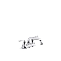 KOHLER 30619-CP Jolt Utility Faucet, Two-Handle Utility Sink Faucet with 3/4