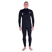 Volcom Men's Modulator 4/3mm Chest Zip Full Wetsuit - Black - M