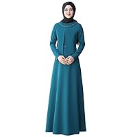 Ayliz Women's Muslim Abaya Dress Oil | Hijab Ladies Long Sleeve Embroidered Evening Dresses (as1, Numeric, Numeric_10, Numeric_22, Plus, Petite, 20 US/ 48 EU)