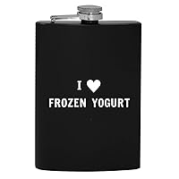 I Heart Love Frozen Yogurt - 8oz Hip Drinking Alcohol Flask