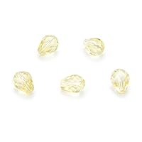 50pcs Adabele Austrian 8mm Faceted Teardrop Loose Crystal Beads Jonquil Yellow Compatible with 5500 Swarovski Crystals Preciosa SST-809
