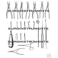 SurgicalOnline Dental Pliers Extracting Surgery Forceps Elevators Set 63 pcs
