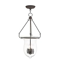 Livex Lighting 50298-07 Americana Four Light Pendant from Canterbury Collection in Bronze/Dark Finish, 27