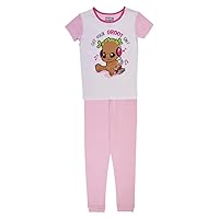 Marvel Girls' Black Panther: Wakanda Forever | Groot 2-Piece Snug-fit Cotton Pajamas Set