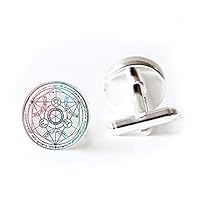 Fullmetal Alchemist Cuff Link Glass Cufflinks Jewelry