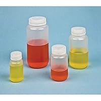 United Scientific™ 33409, Laboratory Grade 500mL HDPE Wide Mouth Reagent Bottle, Designed for Laboratories, Classrooms, or Storage at Home, 500ml (16oz) Capacity, Pack of 12