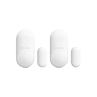 Smart Sensor for Doors & Windows 2 Pack - Wifi Contact Sensor for Home Security, Energy Savings - Compatible with Smart Thermostats - Temperature sensor, white