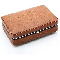 Cigar Boxs,Humidors, Cigar Box Smokiset Cigar Humidors Portable Travel Accommodate 4 Cigars Cigar Scissors Humidifie Celinileather Surface Cigarette Case Men's Gift Box/Brown 1/a