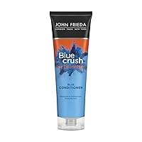 John Frieda Blue Crush for Brunettes Blue Conditioner, 8.3 Fl Ounces, Moisturization for Color Treated and Natural Brunette Hair