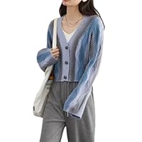 Women's Sweaters Color Dyed Twists Knitting Cardigan Single Breasted Soft Girl Jumpers Coat Autumn Winter