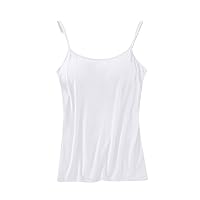 Built in Bra Tank Tops for Women Camisole Tops with Chest Pads Underwear One Thin Straps Sports Bottoming Shirt