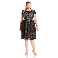 Single Dress Women's Plus Size Cap Sleeve Swing Dress