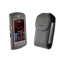 Innocase Surface and Vertical Leather Case Combo for BlackBerry Storm 9530 - Ash Gray/Black