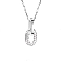 Necklace 'Infinity', adorned with sparkling crystals from Swarovski®, Symbol necklace, Colour: 18 k white gold