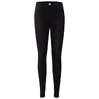 Ladies Yoga Leggings - Cotton/Spandex - Black