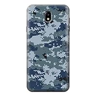 R2346 Navy Camo Camouflage Graphic Case Cover for Samsung Galaxy J7 (2018), J7 Aero, J7 Top, J7 Aura, J7 Crown, J7 Refine, J7 Eon, J7 V 2nd Gen, J7 Star