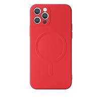 Square Silicone Magnetic Case for iPhone 13 12 11 Pro Max Mini X Xs Xr 7 8 Plus Wireless Charging Cover,red,for iPhone 12pro max