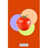 Tomato Retro Pop Art Tomatos Notebook: Diary, Planner, 6x9 120 Pages, Journal, Matte Finish Cover, Lined College Ruled Paper