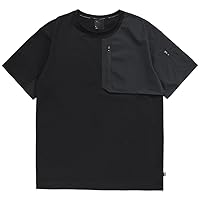 Shirt Men Streetwear Oversized Hop T-Shirts Pocket Patchwork Black Cotton Top Man Tshirts