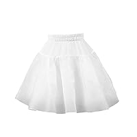 Girls Dress Skirt Inside Skirt Support White Birthday Dinner Performance Dress Puffy Skirt Baseball Smocked
