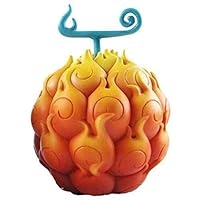 6 PCS One Piece GK Demon Rubber Burning Devil Fruit Anime Figure Model  Ornament