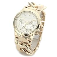 Michael Kors MK3131 Women's Champagne & Gold Color Chain Bracelet Watch
