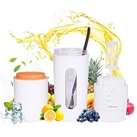 Portable Blender - Double Head Design for Exquisite Juicing & Slow Stirring, Blender for Shakes and Smoothies with Ice-Cream Machine Function - Cold Drinks & Homemade Ice Cream in Minutes!