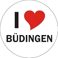 I Love Büdingen Car Sticker - Decals - Bumper Sticker - 8 cm - 3,14