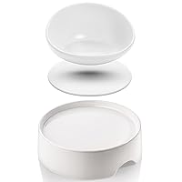 CatGuru Food Table and Ceramic Bowl Bundle
