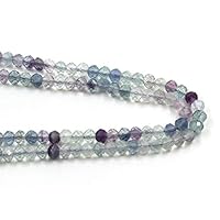 Natural Pack of 2 Strands 2-2.5mm Fluorite Faceted Rondelle Beads| Micro Faceted Beads for Jewelry Making |13