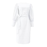 XJYIOEWT Summer Dresses for Women 2024 Plus Size with Sleeves Summer Dresses for Women 2024 Short Sleeve Summer Sundresses for Women 2024 Vacation Womens Dresses Spring Midi White