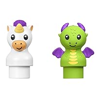 Replacement Parts for Fisher-Price Enchanted Friends Learning Table Playset - GGX43 ~ Replacement Magical Friends White Unicorn and Green Dragon