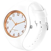 Women's Analogue Quartz Watch with Silicone Strap Sports Watch Women Children's Watch for Girls Boys Candy Colour Watch Unisex Watches Simple