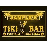270013 Tiki Bar Beer Pub Personalized Custom Made Customized Your Text Display LED Light Neon Sign (16