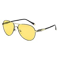 Night Driving Glasses Men Women - Anti-glare Polarized UV400 Yellow Safety Night Vision Glasses for Driving Fishing