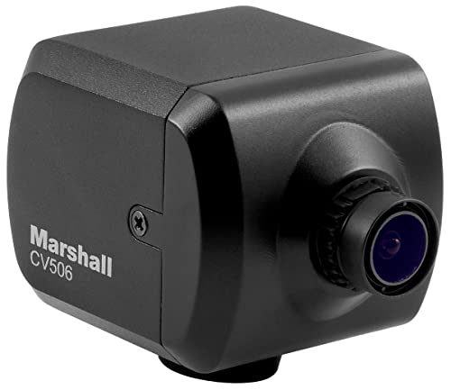 Marshall Electronics CV506 Full HD Miniature Camera with M12 Mount and Interchangeable 3.6mm Lens (72 AOV), 1920x1080p at 60 fps, 3G/HD-SDI & HDMI Output