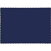 Club Pack of 600 Solid Navy Blue Disposable Table Placemats 13.5
