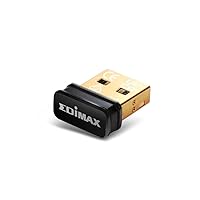 Edimax Wi-Fi 4 802.11n Adapter for PC N150 Nano USB Adapter, 150Mbps, Smallest Wi-Fi 4 Dongle, Win 11 Plug-n-Play, Linux: Ubuntu/Mint Plug-n-Play for Kernel 5.15 and Above, Mac OS, EW-7811Un V2
