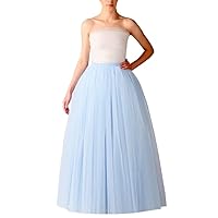 Wedding Planning A-line Maxi Long Tulle Skirt for Women Foor Length Evening Party Skirts