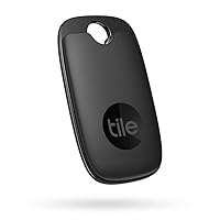 Tile Pro (2022) Bluetooth Item Finder, 1 Pack, 120m finding range, works with Alexa & Google Smart Home, iOS and Android Compatible, Find your Keys, Remotes & More, Black