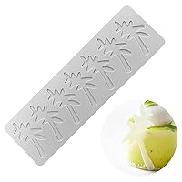 3D Hollow Leaf Fondant Lace Mold Multi Leaves Flower Candy Mold Chocolate Sugar Craft Cake Decoration Cupcake Top (C Coconut Tree_11.52 * 3.6 * 0.12inch)