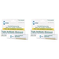 Triple Antibiotic First Aid Ointment, 1 Oz. | 24-Hour Infection Protection, Treatment for Minor Scrapes, Burns and Cuts | (1 Tube) (Pack of 2)