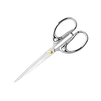 6.3 inch All Stainless Steel Office Scissors,Ultra Sharp Blade Shears,Sturdy Sharp Scissors for Office Home School Sewing Fabric Craft Supplies Multipurpose Scissors Sliver, Silver