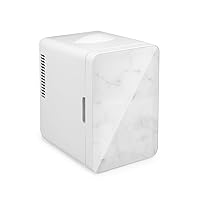 Living Enrichment Mini Fridge 4L Skincare Fridge, Cooler and Warmer Portable Small Refrigerator, AC DC Powered, for Skin Care Drinks, Bedroom Office Travel Car, Birthday Mother's Day Gift