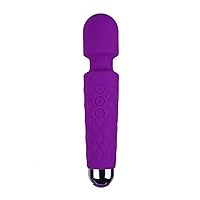 Women Vibrator Wand - G Spot Vibrators, Clitoris Vibrator Stimulation, Dildo - Powerful, Water-Resistant, Wireless - 20 Vibration Modes & 8 Speeds, Sex Toy for Women (Purple)