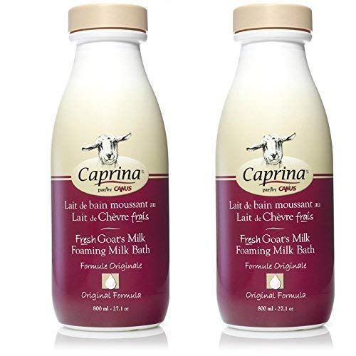 Caprina by Canus Fresh Goats Foaming Milk Body Bath, Original 27.1 oz (2)