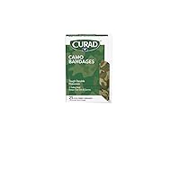 Curad Kid-Friendly Adhesive Bandages, Green Camouflage Design, 3/4