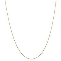 14k Gold Carded Cable Rope Chain Necklace Jewelry for Women in Rose Gold White Gold Yellow Gold Choice of Lengths 20 13 16 18 24 and Variety of mm Options