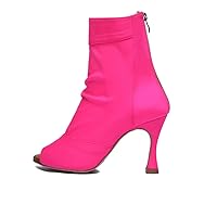 AOQUNFS Women Open Toe Back Zipper High Heel Boots Ankle Booties Pump Shoes,Model L565