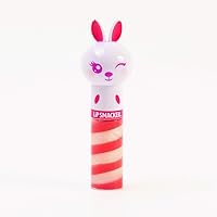 Lippy Pals Swirls Bunny, Flavored Moisturizing & Smoothing Soft Shine Lip Balm, Hydrating & Protecting Fun Tasty Glossy Finish, Cruelty-Free & Vegan - Hopping Caramel Corn